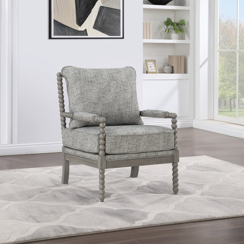 Timmey Upholstered Armchair, Graphite Fabric