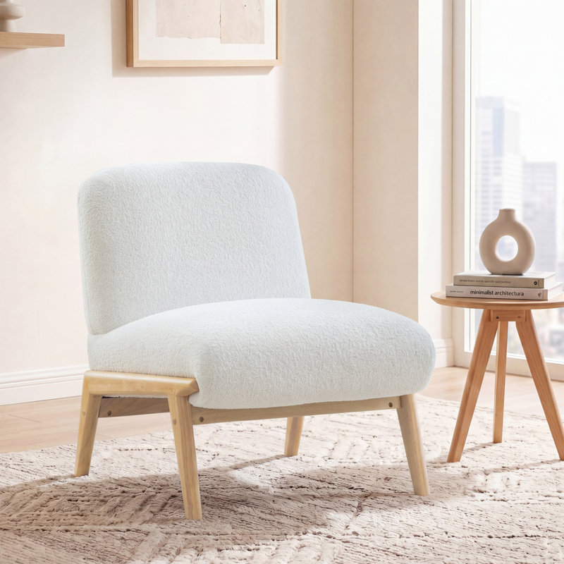 Upholstered Accent Chair, Ivory