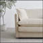 Repose-pieds polyvalent en tissu chenille pour combiner plusieurs canapés et relaxer