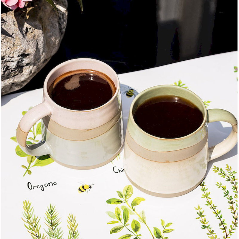 Tasse à café Havilah, Vert / brun / beige