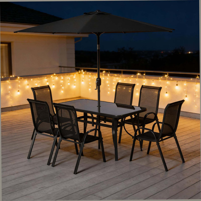 Ensemble de conversation de style moderne, ensemble de 8 meubles de patio