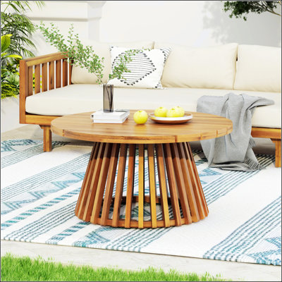Outdoor Acacia Wood Patio Coffee Table