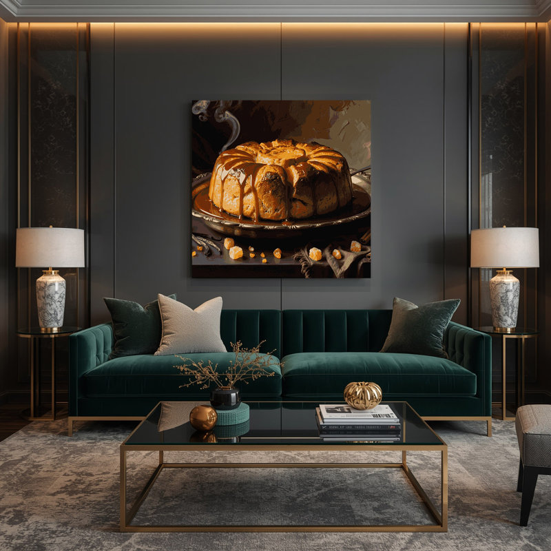 Art mural sur toile, "Desserts Bread pudding", H 12 po x l 12 po