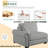 Errett Modern Fabric Reversible 8 Seater Corner Sectional With Movable Ottoman-946521104