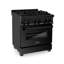 ZLINE 30" Legacy Dual Fuel Range w/ 4 Brass Burners & Oven in Black Stainless Steel