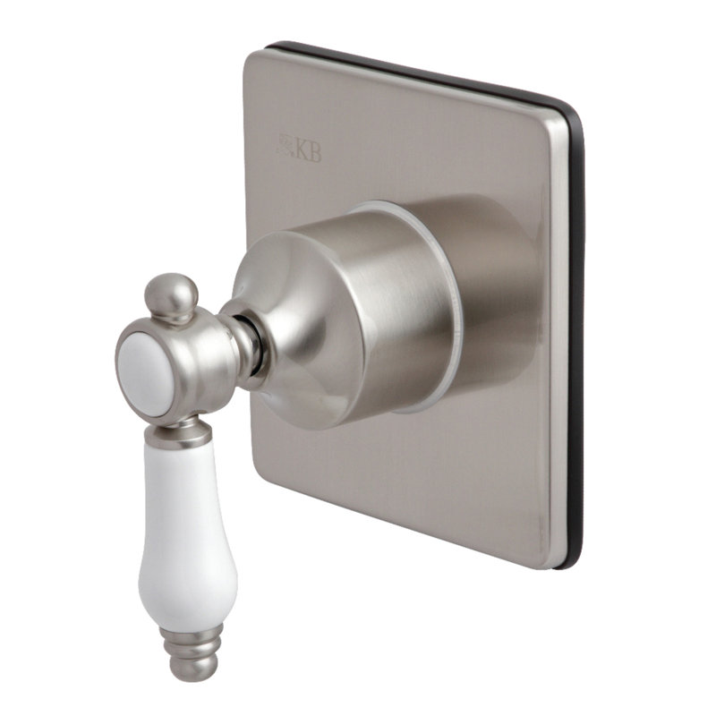 Kingston Brass Bel-Air Single-Handle Wall Mount Three-Way Diverter Valve with Trim Kit, Brushed Nickel