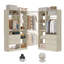 Organisateur de garde-robe de coin autoportant L 87,2 po x l 39,2 po x H 80 po avec 5 tiroirs et 12 tablettes-545587817