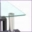 Table basse carrée en verre trempé transparent / noir pour le salon, facile à nettoyer et amp; Assemblage rapide-121048625-121048628-121048629