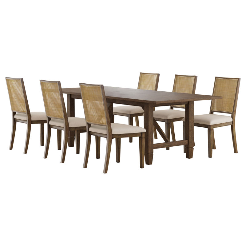 Ensemble de table de salle à manger 7 pièces Ayal, 7 pièces : table, 6 chaises