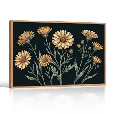 Ensemble de 1 tableau sur toile à motif floral
