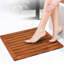 (24 po x 18 po) Tapis de bain en bois de teck, tapis de douche pour la salle de bain, grand pour le spa ou l'extérieur