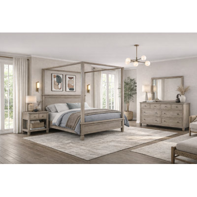 Danar 4-Piece King Canopy Bedroom Set