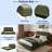 Velvet Platform Bed With Curve-shaped Design Headboard And Wood Legs-966548252