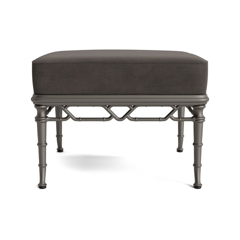 Calcutta Outdoor Ottoman, Mica, Fushion Charcoal