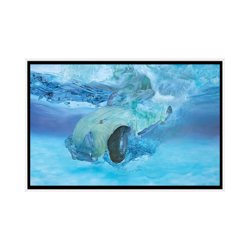 Yellow Cox by Marcello Petisci - Print on Canvas, 101.6 cm H x 66.04 cm W, White Framed