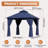 10 pi. L 10 pi. D Pavillon de jardin en acier-111986165