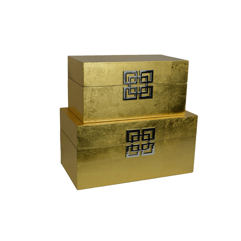 Wood Jewelry Box, Gold