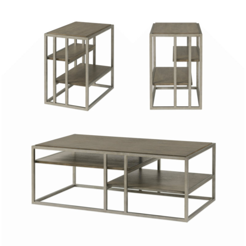 Ensemble de 3 tables basses et tables de chevet Padena