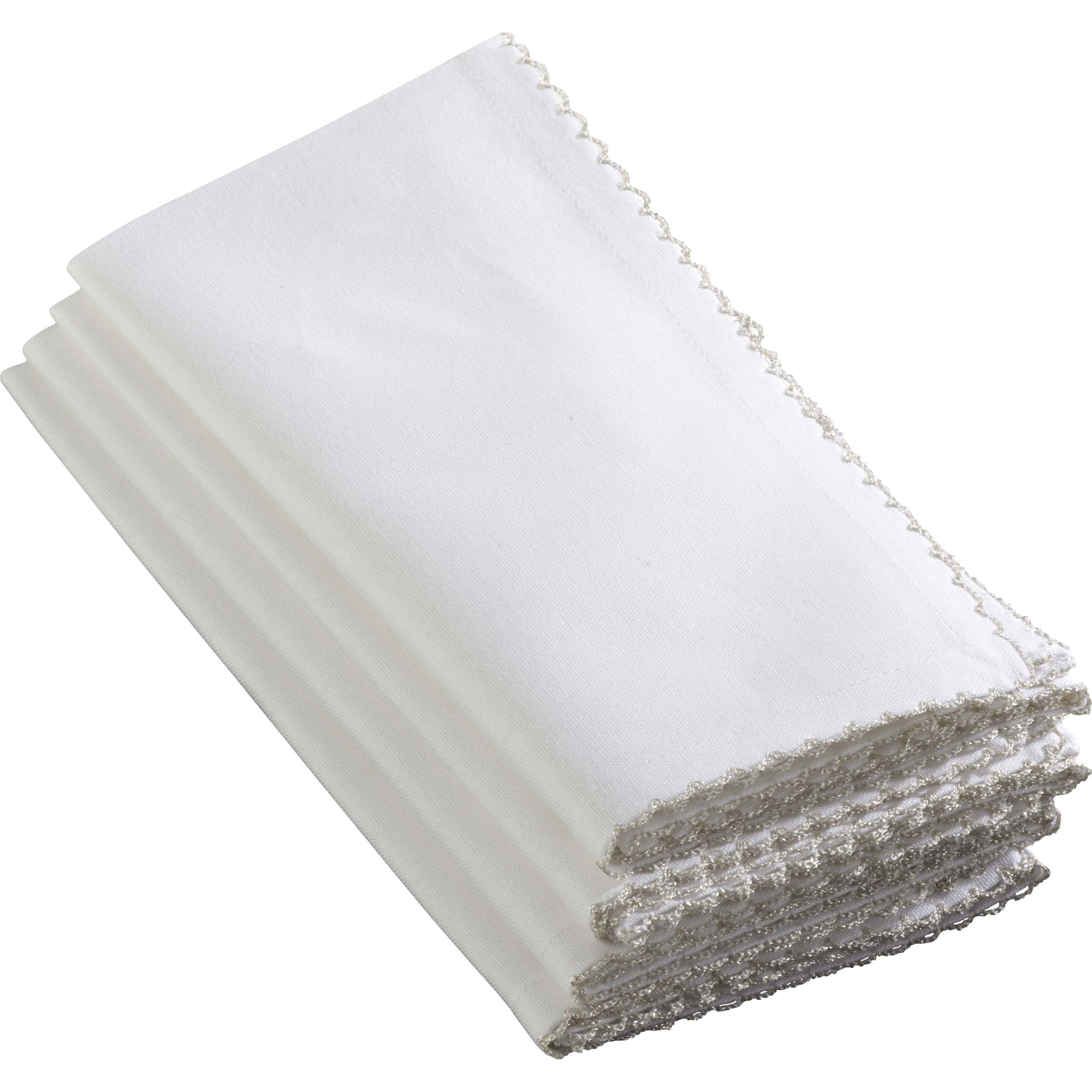 Vessie 20" Cotton Napkin, 18" x 18", Silver