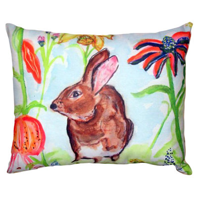 Rabbit Reversible Throw Pillow
