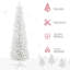 Arbre de Noël artificiel enneigé 6 pi, arbre de Noël mince avec branches réalistes et base en plastique-1043877875