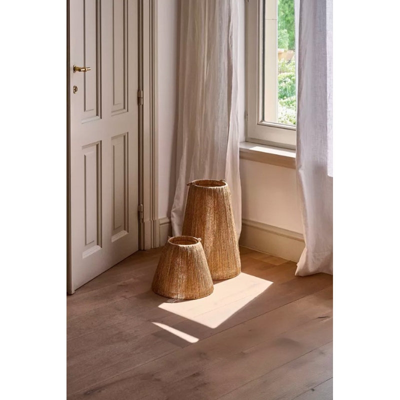 Lanterne en jute naturelle Douli, H 14,17 po x l 10,63 po x P 10,63 po