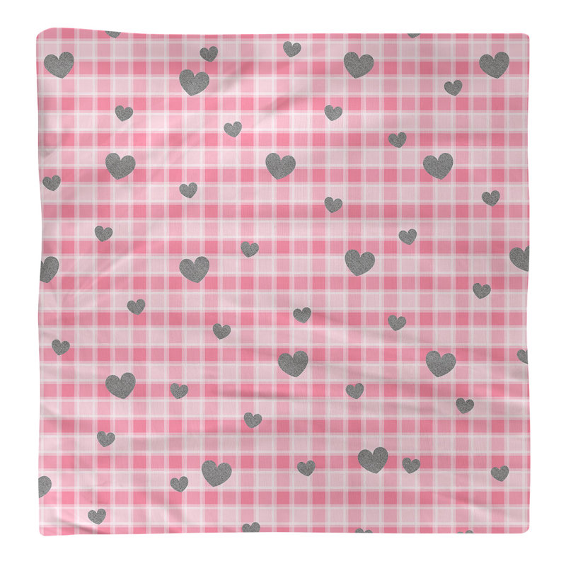 No Pattern Square Napkin, 10" x 10", Pink/Gray, Polyester