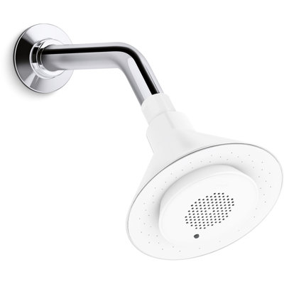 Pomme douche à simple fonction avec haut-parleur sans fil moxie 1,75 gpm