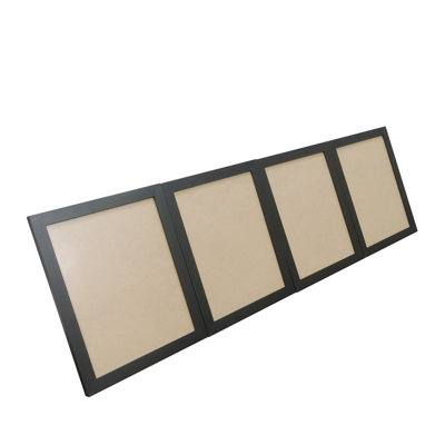 Fixturedisplays® 8" X 10" 8X10" Rectangular Photo Picture Frame 4PK Black Photo Frame With Acrylic Lense Tabletop Sign Holder 22020-8X10