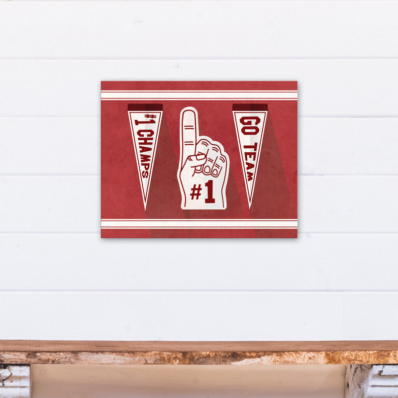 « number one fan », art sur toile Burr, H 16 po x l 20 po x P 1,25 po