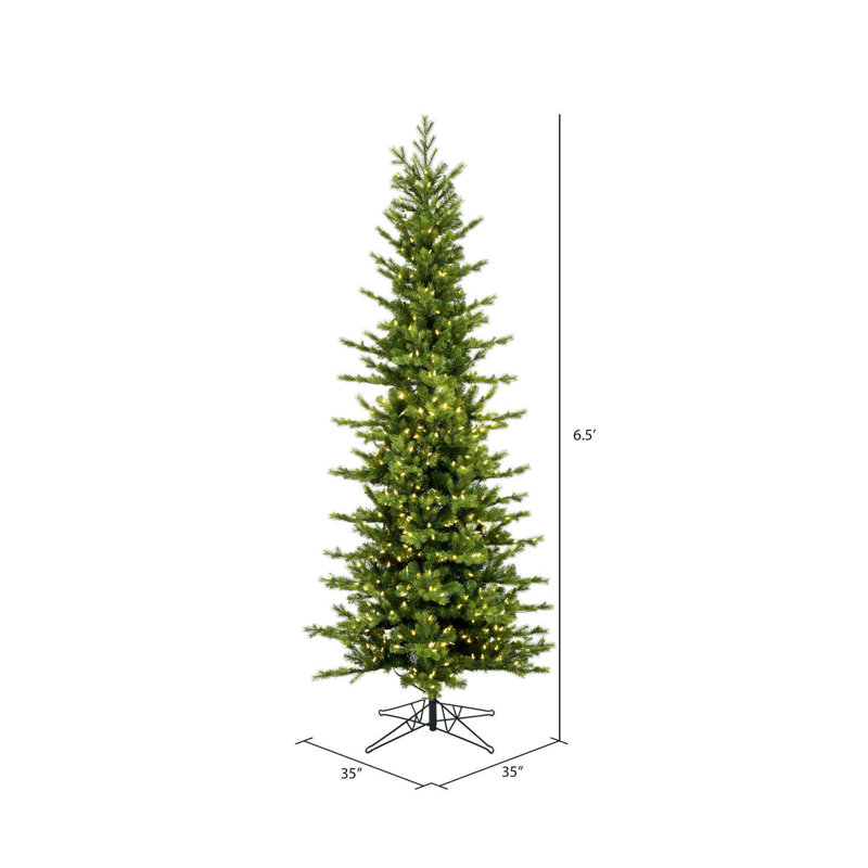 Moutauk Pencil Pine Artificial Christmas Tree, 6.5'