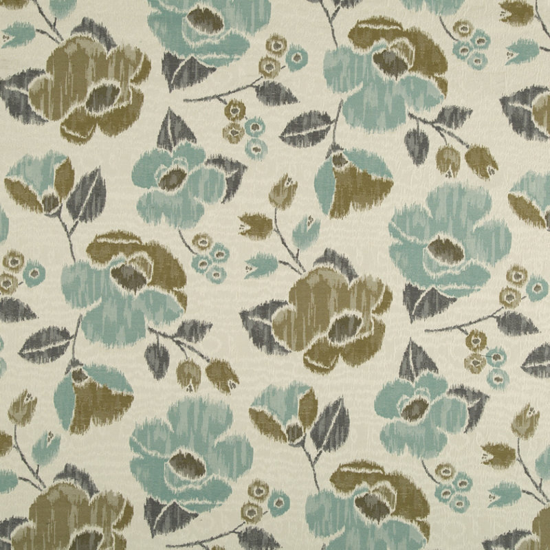Robert Allen @Home Vivid Posey Fabric, Rain