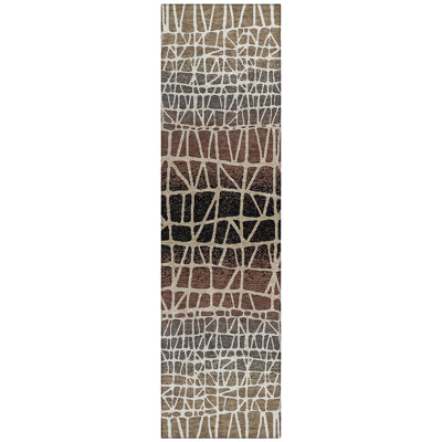 Machine Washable Indoor/Outdoor Raemoore ACN2404 Geometric Rug