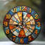 Horloge murale 10 po en MDF rond avec mouvement à quartz silencieux et crochet sans perceuse (piles AA non incluses)