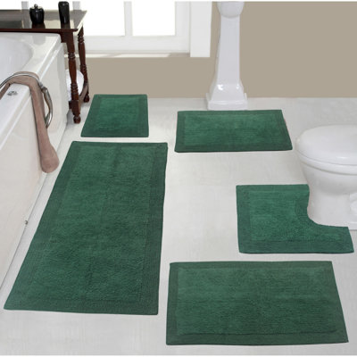 Bruss Luxury 100% Cotton Bath Rug (Set of 5) Reversible