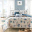 Ensemble de courtepointe brossée avec coussins décoratifs bleu simple / simple TG-131601551-131601557