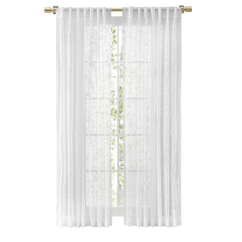 Pochette semi-diaphane avec passe-tringle Elegant, Blanc, L 51 po x L 96 po