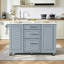 Îlot de cuisine roulant avec rangement Armoire pour poubelle inclinable, organisateur d'armoire coulissant, abattant, 2 tiroirs, 1 armoire et 5 roulettes-1763116609