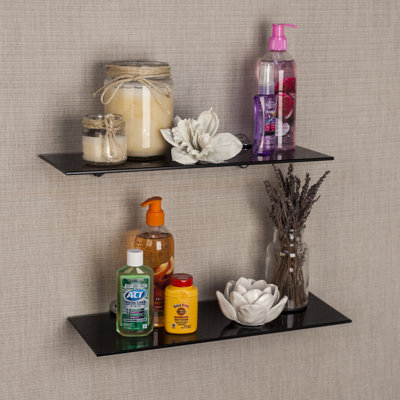 Haag 2 Piece Glass Floating Shelf