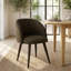 Ensemble de table de salle à manger extensible en placage de bois véritable (72" ​​à 104") avec 8 fauteuils en chenille-390780535