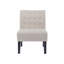 Ensemble de 2 fauteuils de chambre beige capitonnés