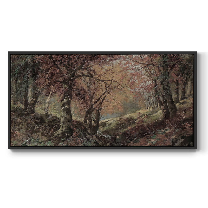 Paysage, série Dxxvi, toile tendue avec châssis, prête à être accrochée, Noir, H 21 po x l 41 po
