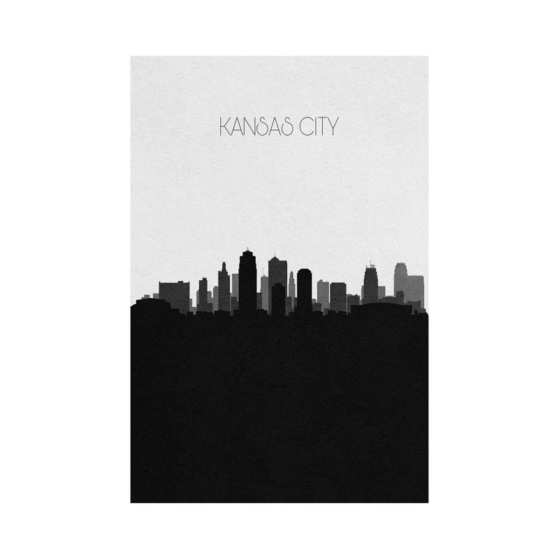 Kansas City, Missouri City Skyline by Ayse Deniz Akerman - Wrapped Canvas Gallery-Wrapped Canvas Giclée