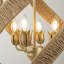 Lustre moderne en rotin 4 lumières Chirles