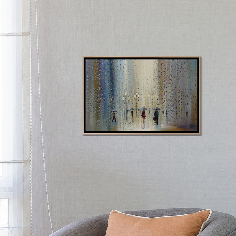 Print on Canvas, 45.72cm H x 66.04cm W x 3.81cm D, Oak Floater Framed