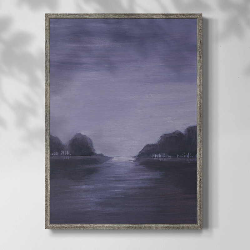 Amethyst Moonlight II, reproduction encadrée - bois massif, H 11 po x l 9 po