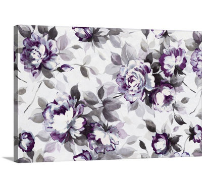 'Scent of Roses Painting Print in Plum