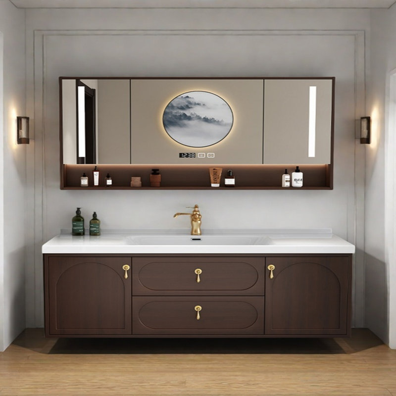 Chinese style bathroom cabinet light luxury, 21.65" H x 66.93" W x 21.65" D