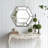 Manufactured Wood Frame Vertical Hexagon Mirror