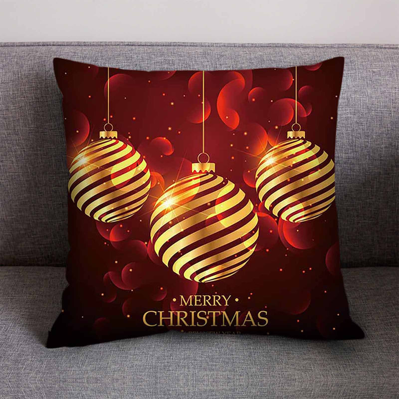 Housse de coussin en lin pour Noël